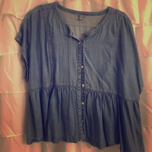 aerie Tops - Beautiful Denim button blouse π Like new aerie Tops - Beautiful Denim button blouse π Like new